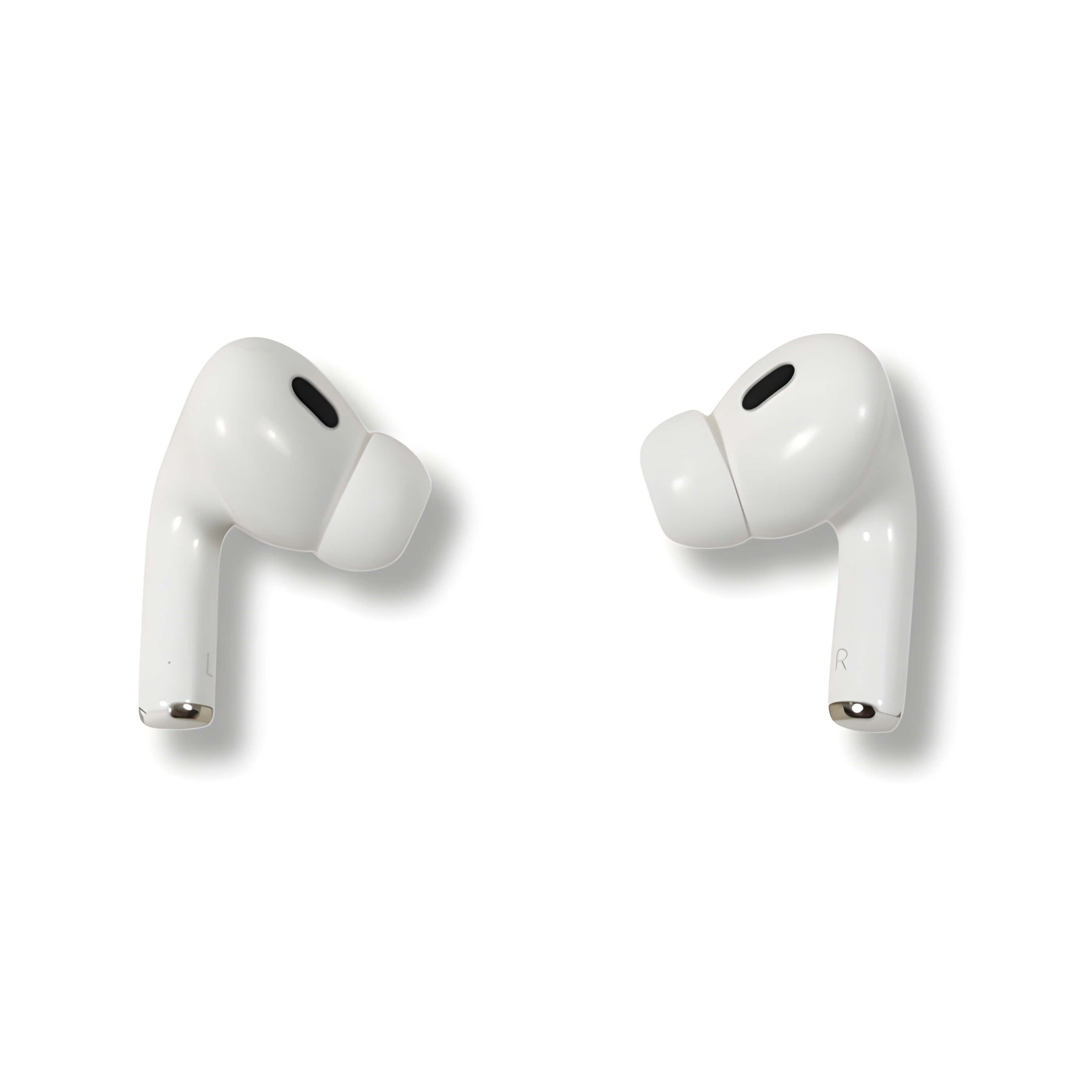 AirPods 2nd Generation front view showcasing true wireless stereo and active noise cancellation.