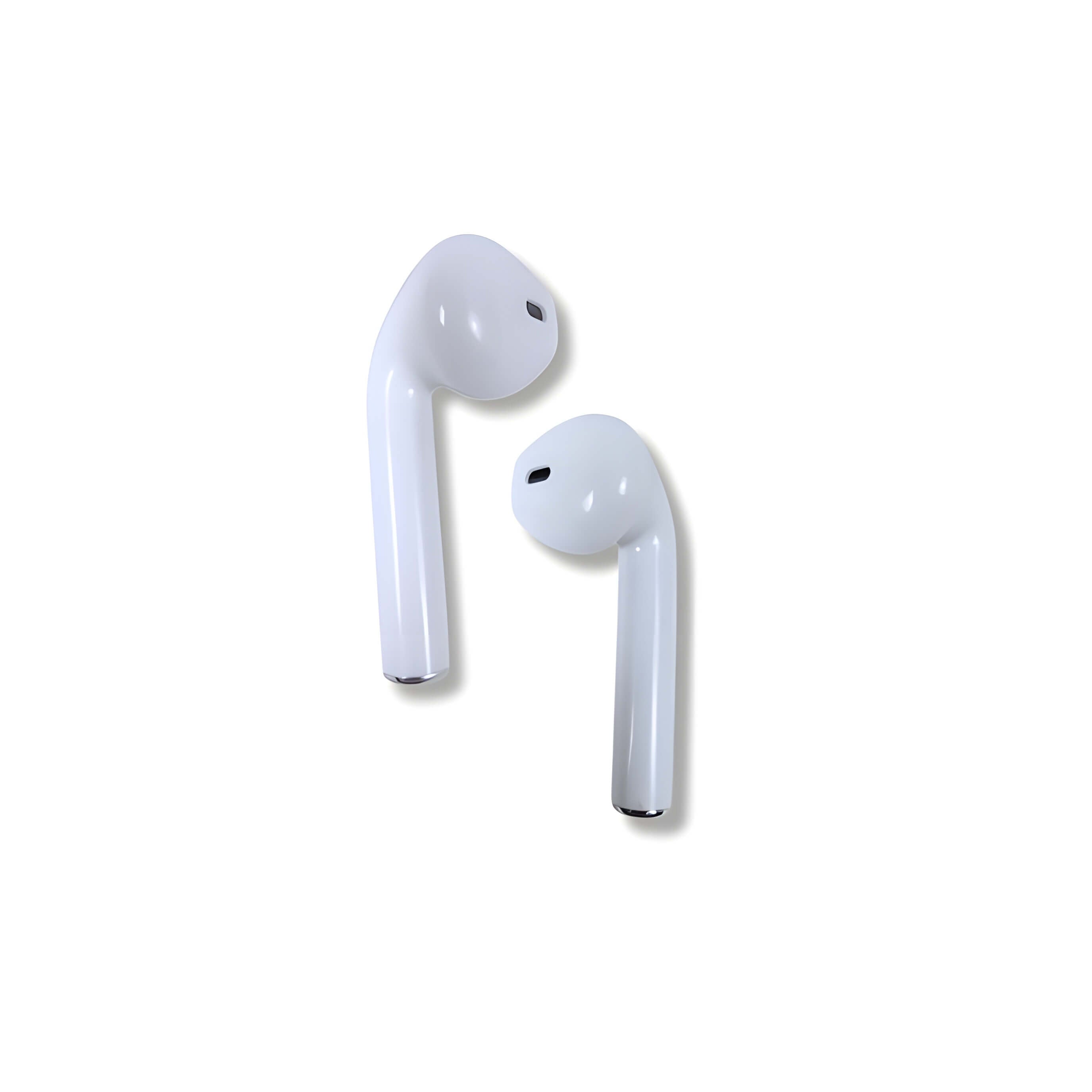 i12 TWS earphones side view highlighting its lightweight design and easy-to-use touch control.